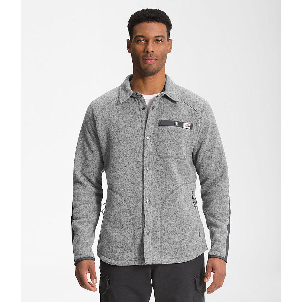 The North Face Gordon Lyons Shacket Ανδρικα Μπουφάν Fleece - Γκρι (SBCG20654)